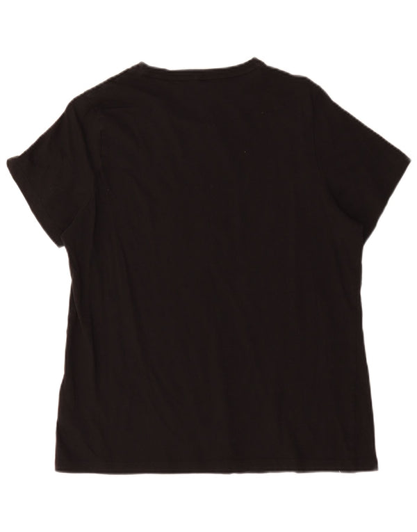 Puma Damen Grafik T-Shirt Top UK 18 XL Schwarz Baumwolle