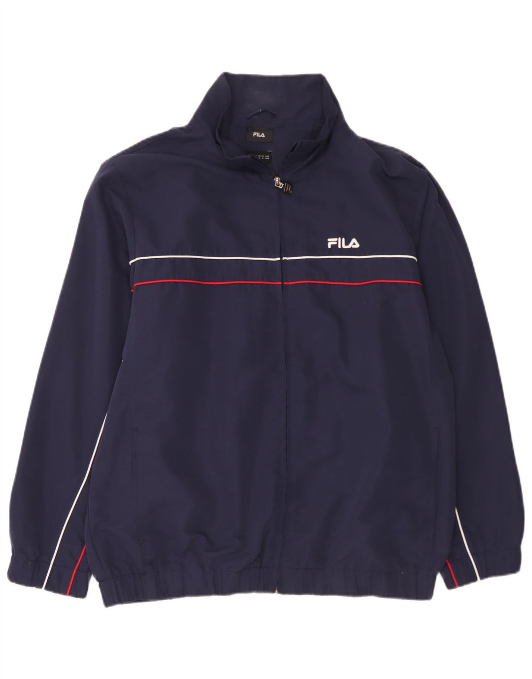 Fila Herren-Bomberjacke mit lockerer Passform, UK 38, mittelmarineblau, gestreift, Polyester