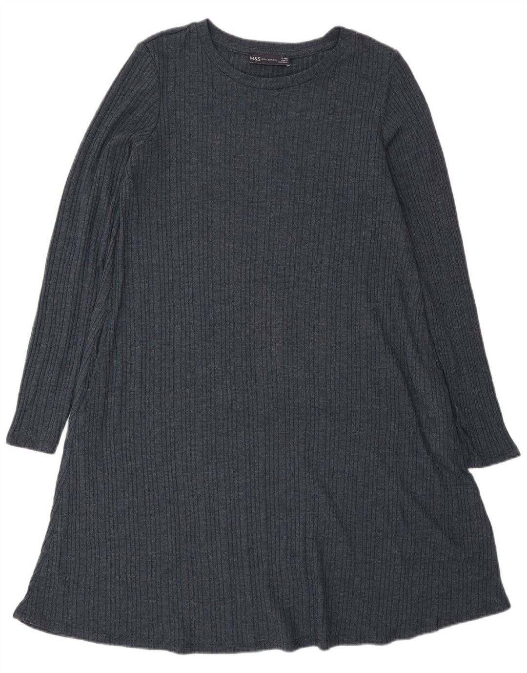 Marks & Spencer Damen Pulloverkleid UK 12 Medium Marineblau Polyester