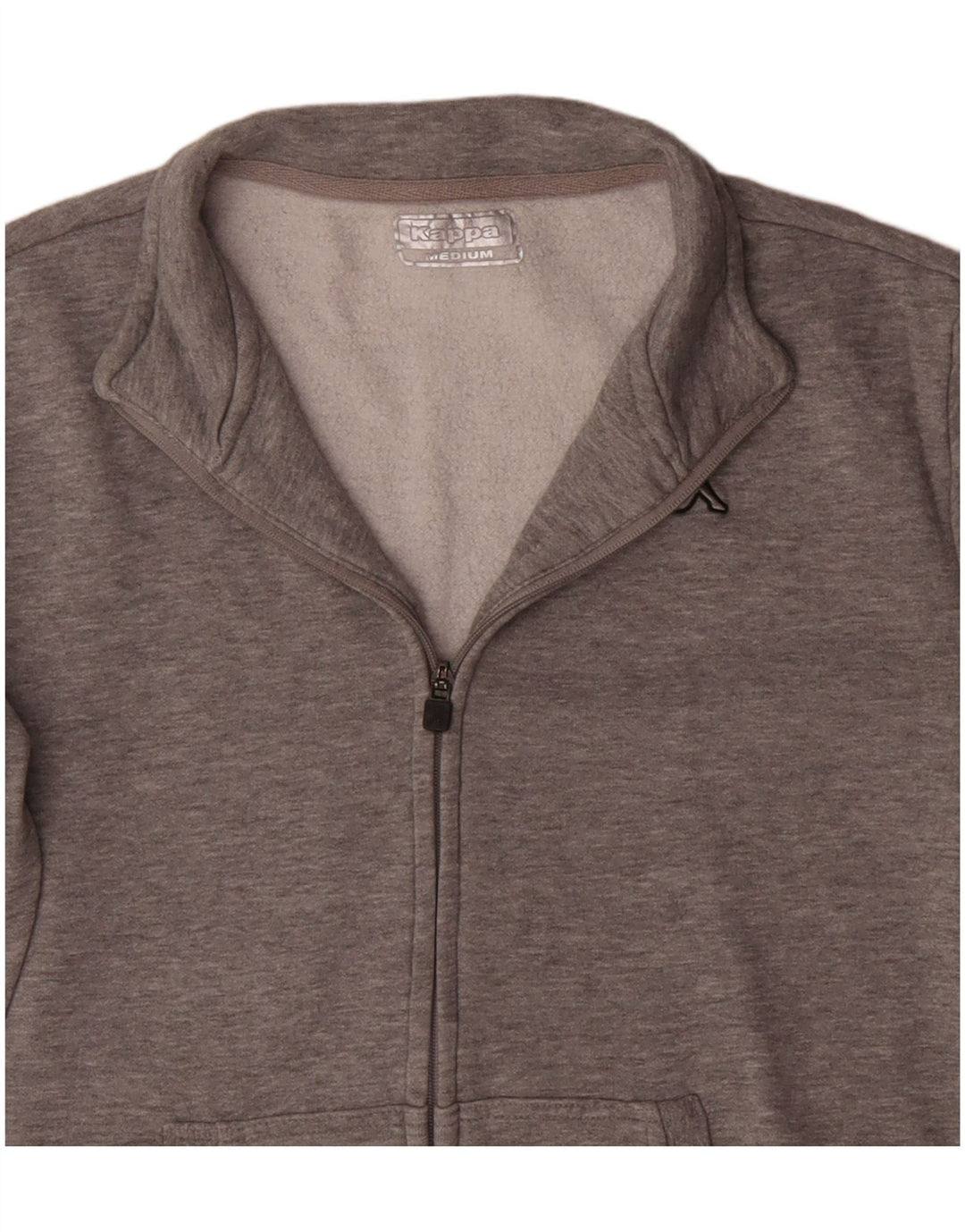 Kappa Herren-Trainingsanzug-Top-Jacke aus mittelgrauer Baumwolle