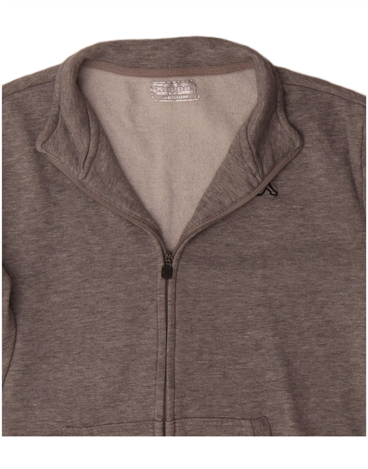 Kappa Herren-Trainingsanzug-Top-Jacke aus mittelgrauer Baumwolle