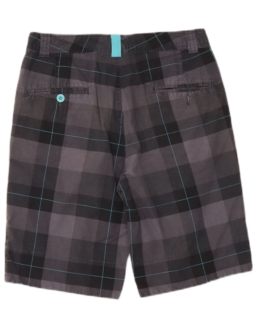 Sneaker Freak Herren Chino-Shorts XS W29 grau karierte Baumwolle