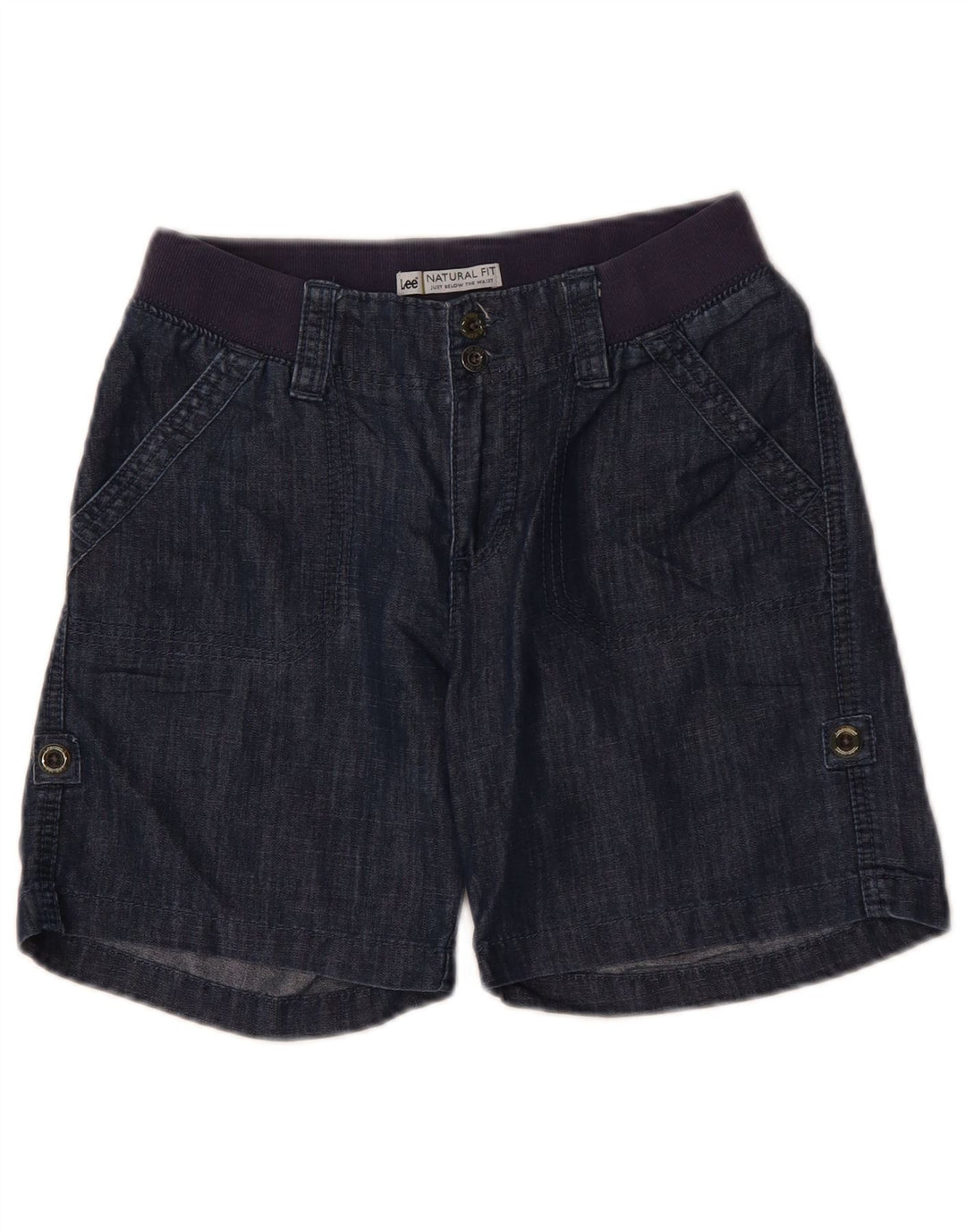 LEE Damen-Chinoshorts mit natürlicher Passform, W28, mittelmarineblaue Baumwolle