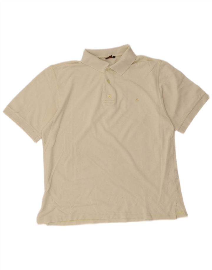 Invicta Herren-Poloshirt, Größe S, cremefarbene Baumwolle
