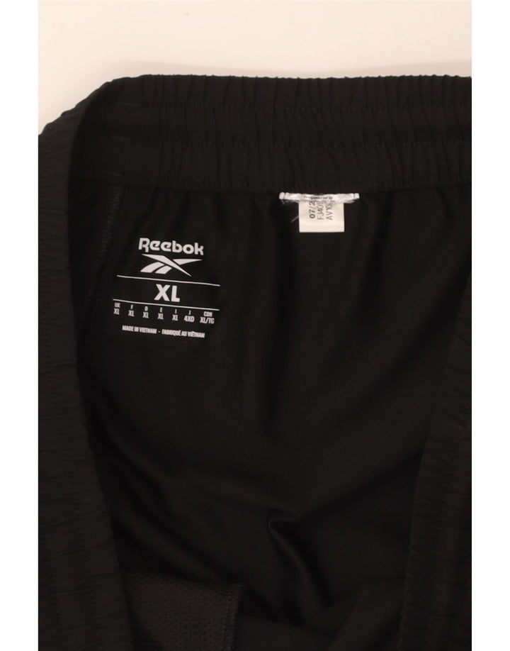 REEBOK Mens Tracksuit Trousers XL Black