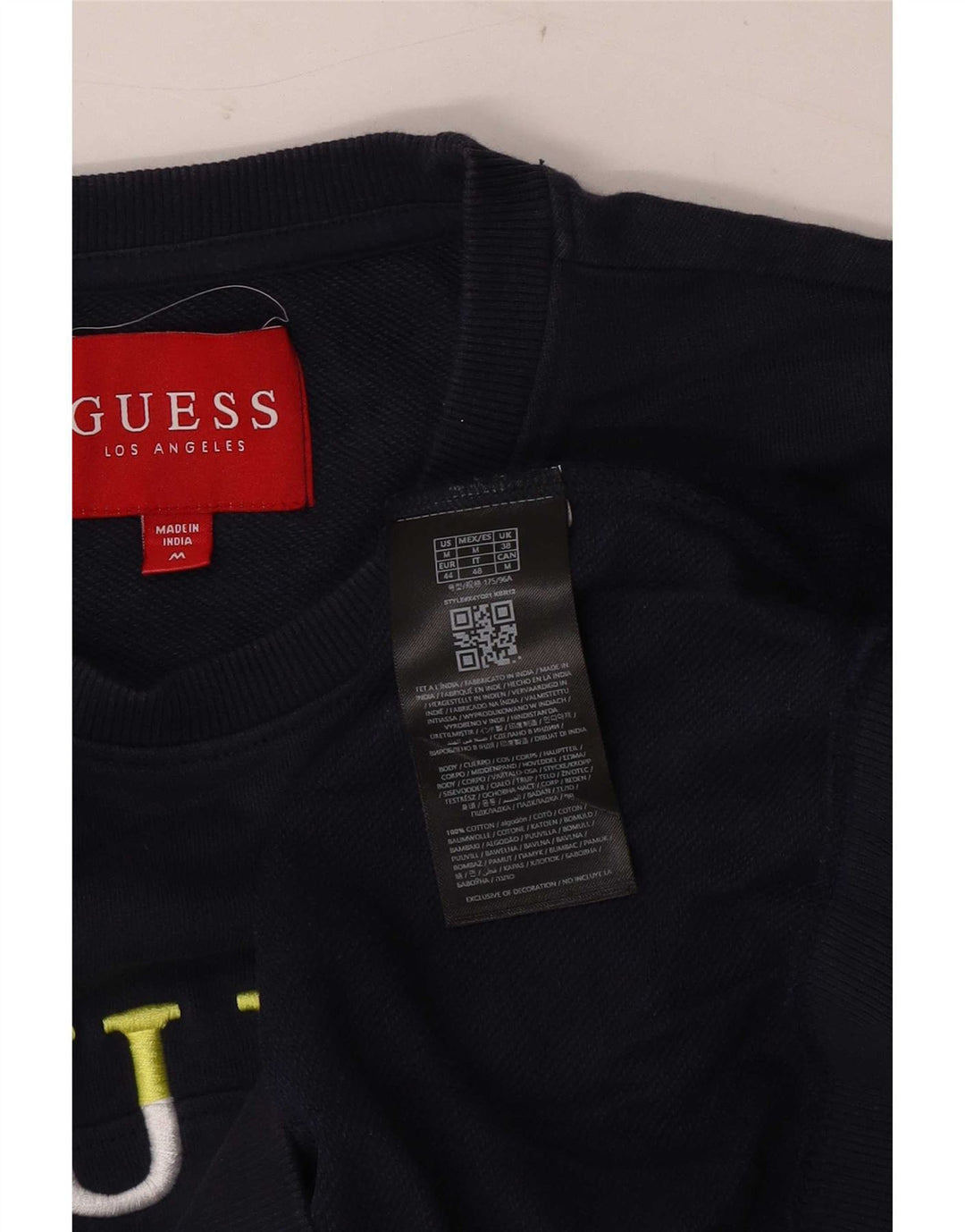 Guess Herren-Sweatshirt mit Grafik, mittlere marineblaue Baumwolle
