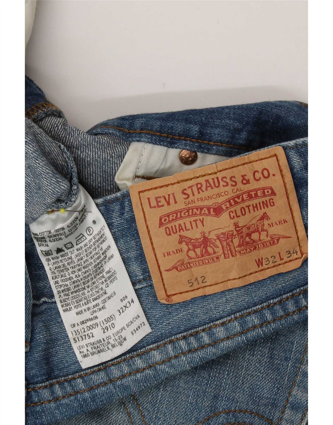 Levi's Herren 514 Bootcut Jeans W32 L34 Blaue Baumwolle