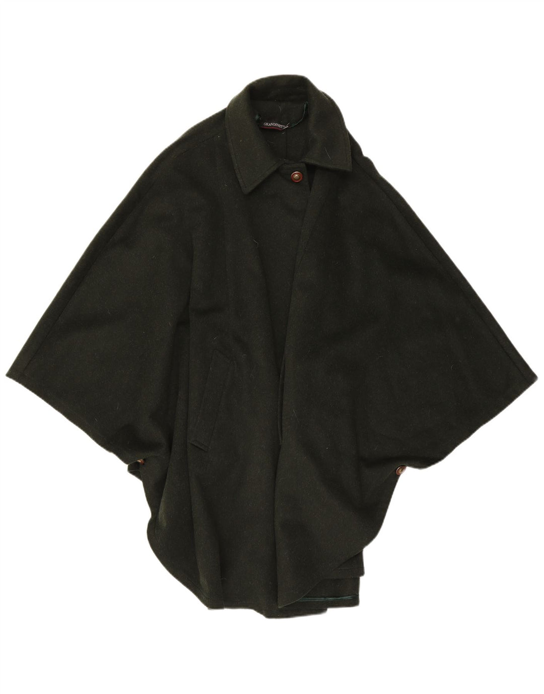 Moessmer Damen Cape-Mantel, Einheitsgröße, Khaki, Wolle