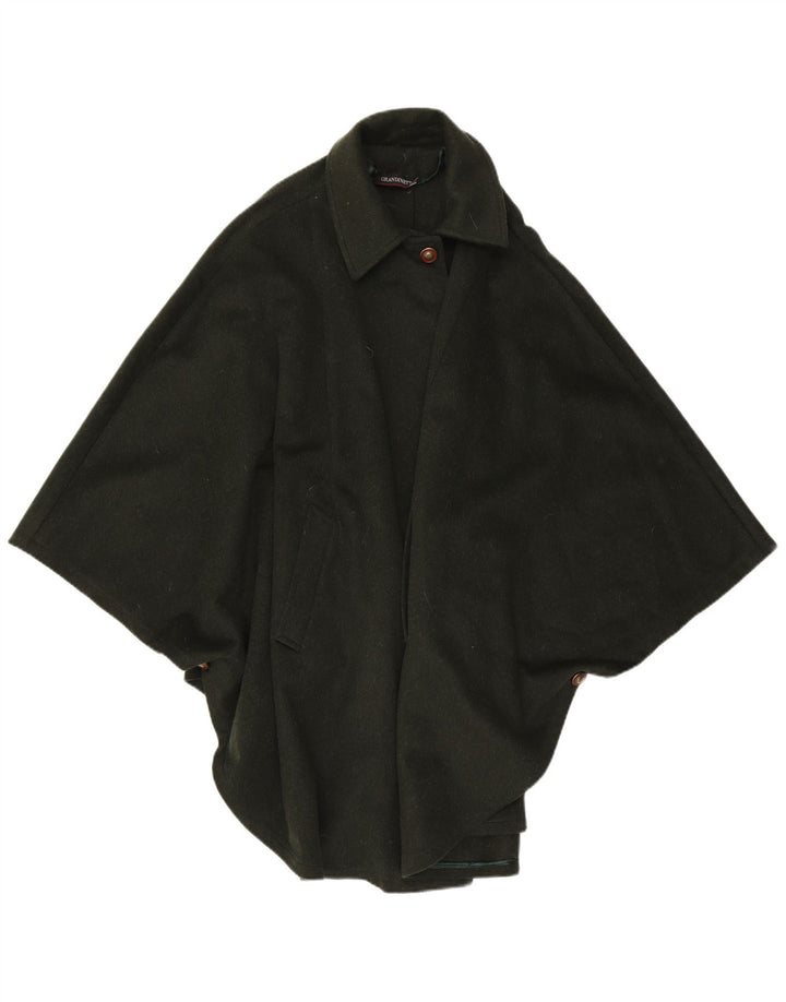 Moessmer Damen Cape-Mantel, Einheitsgröße, Khaki, Wolle