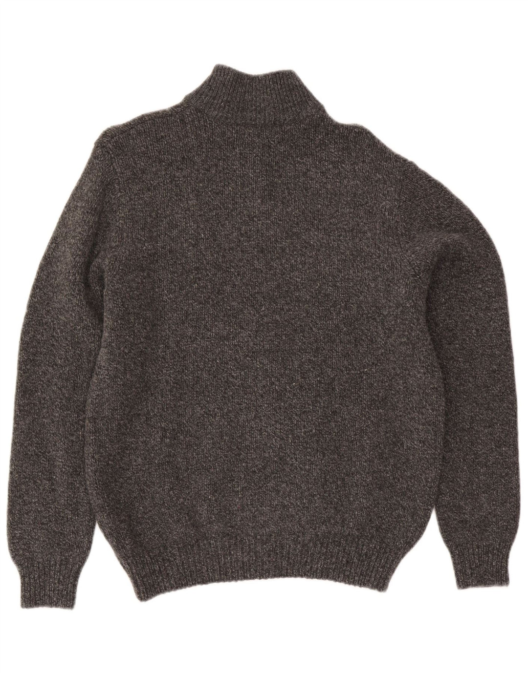 L.L.Bean Herren-Strickjacke aus mittelgrau melierter Lammwolle