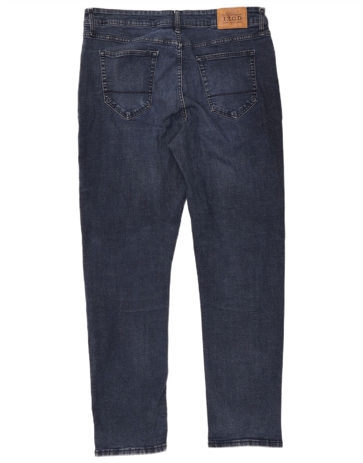Izod Herren Straight Jeans W38 L32 Blaue Baumwolle