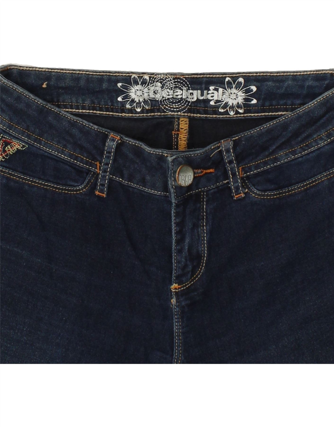 DESIGUAL Womens Skinny Jeans W28 L29  Navy Blue Vintage Desigual and Second-Hand Desigual from Messina Hembry 