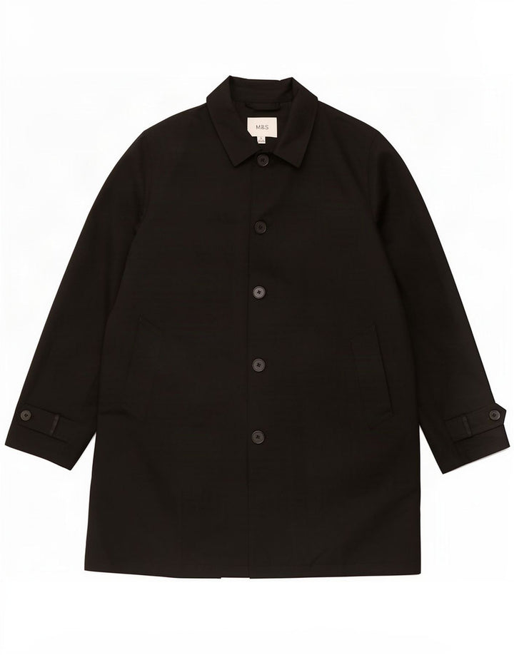 Marks & Spencer Herren Trenchcoat UK 42 XL Schwarz Polyester