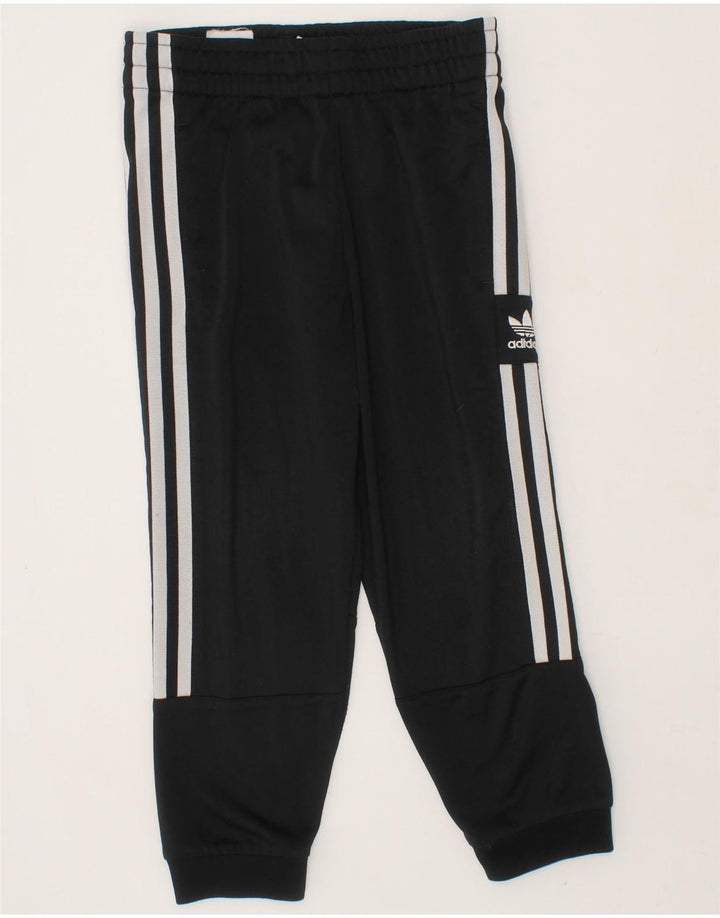ADIDAS Boys Tracksuit Trousers Joggers 5-6 Years  Black Polyester Vintage Adidas and Second-Hand Adidas from Messina Hembry 