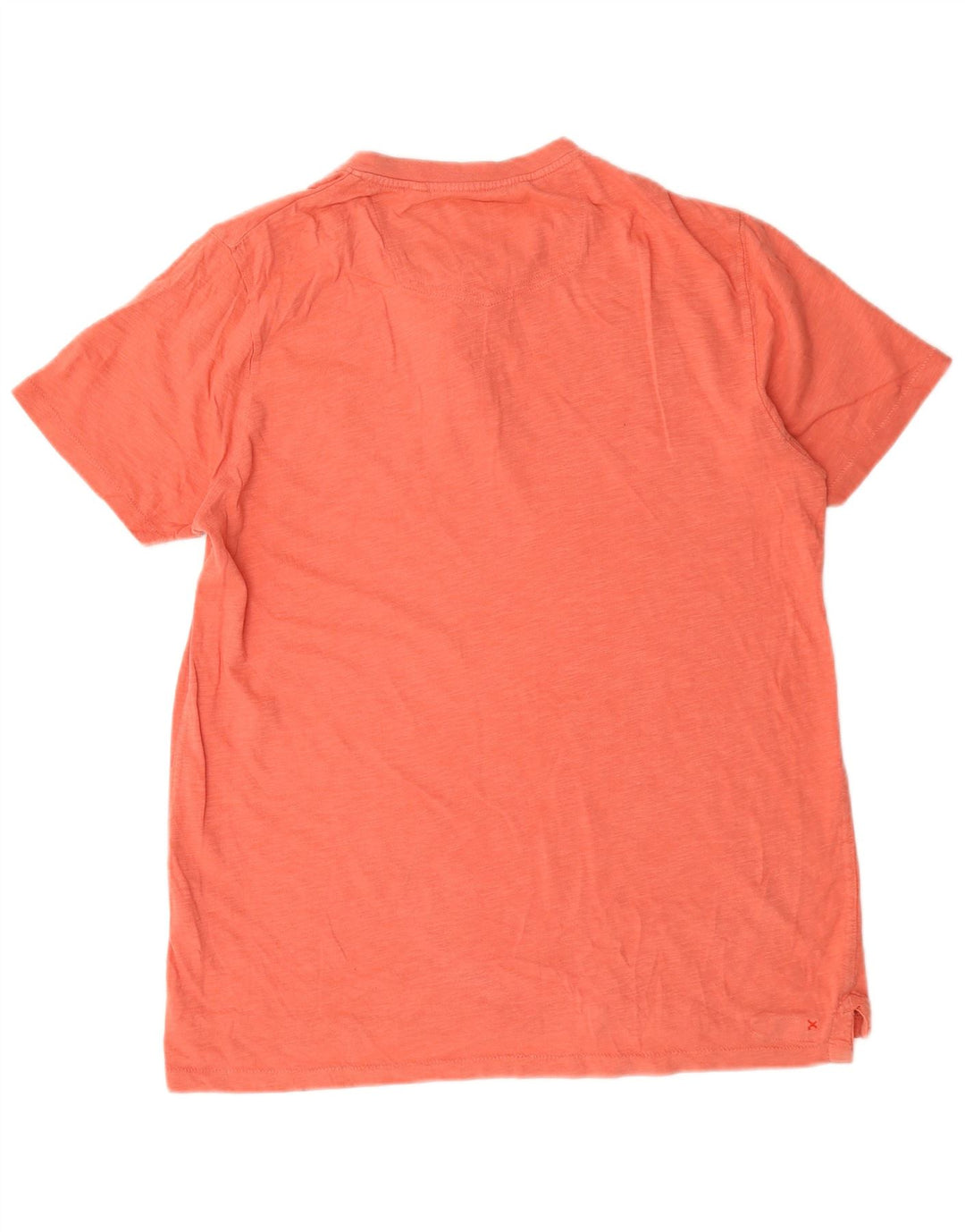 Fat Face Herren-T-Shirt-Oberteil aus mittelorange gefleckter Baumwolle