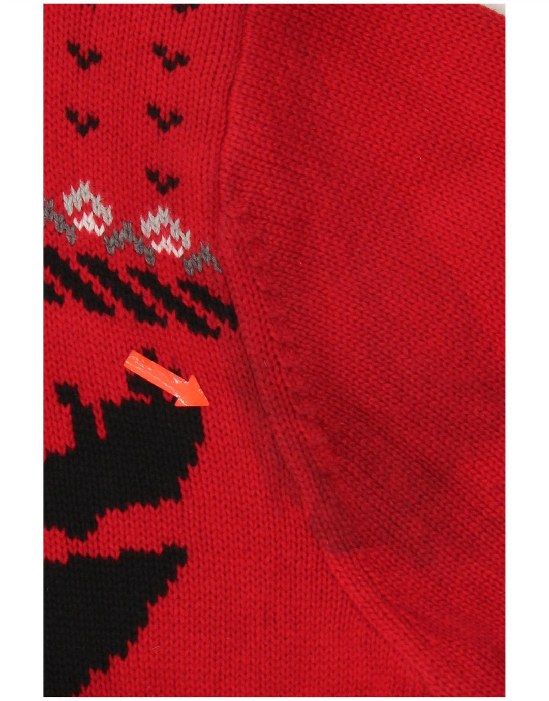 Chaps Herren-Pullover mit Reißverschluss am Hals, Größe L, Rot, Fair-Isle-Baumwolle