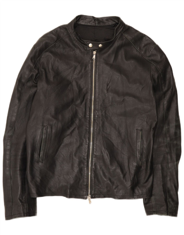 Vintage Herren Lederjacke UK 44 2XL Schwarz