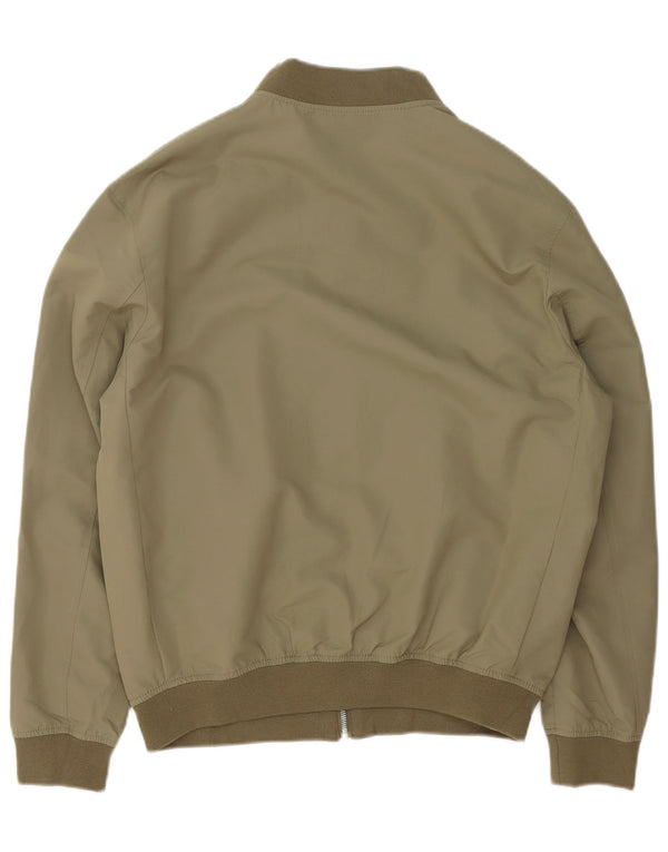 Zara Herren Bomberjacke UK 40 Large Grün Polyester