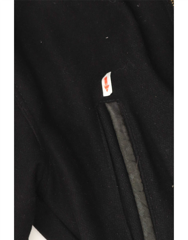 Vintage Herren Bomber Windjacke UK 36 Small Black Colourblock