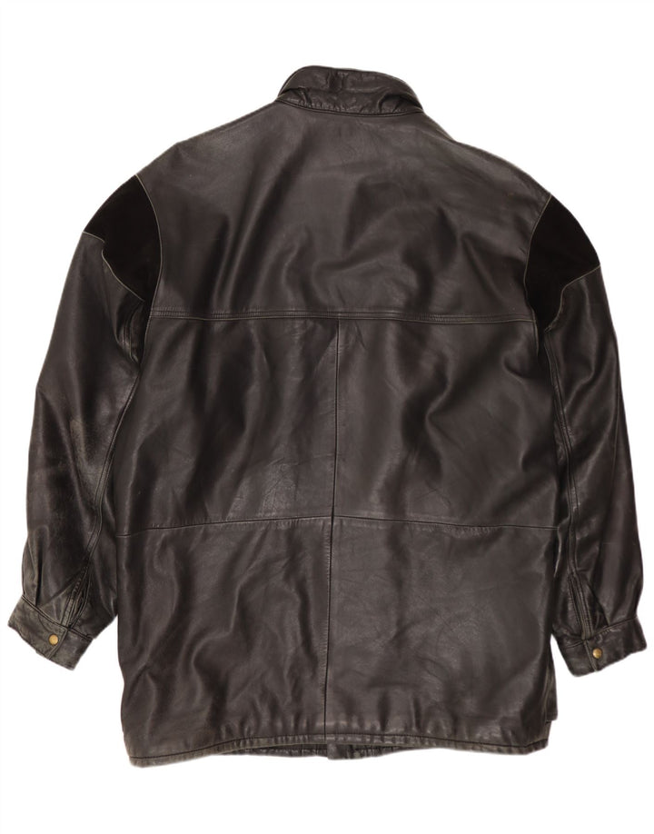 Vintage Herren Lederjacke UK 40 Large Schwarz