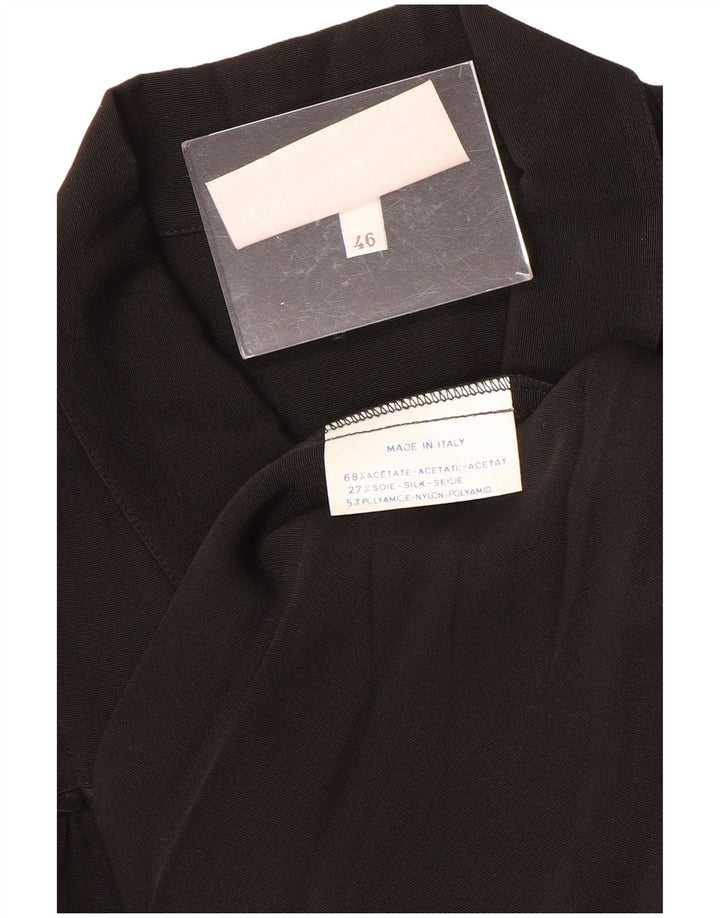 LAURA BIAGIOTTI Damen Mantel IT 46 Large Schwarz Acetat