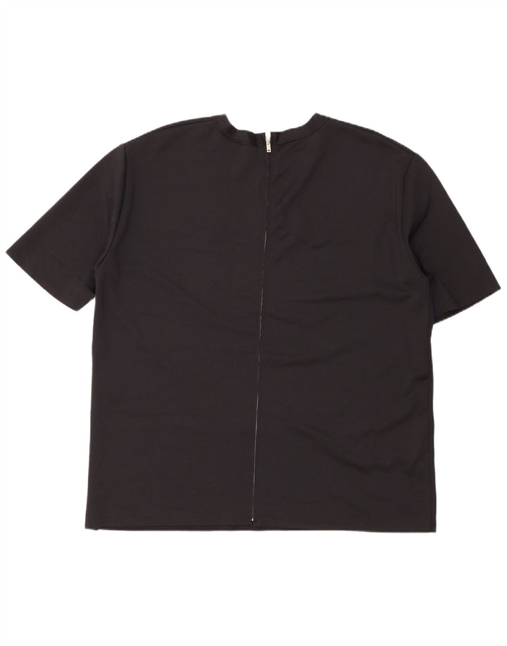 Zara Damen T-Shirt Top UK 16 Large Schwarz