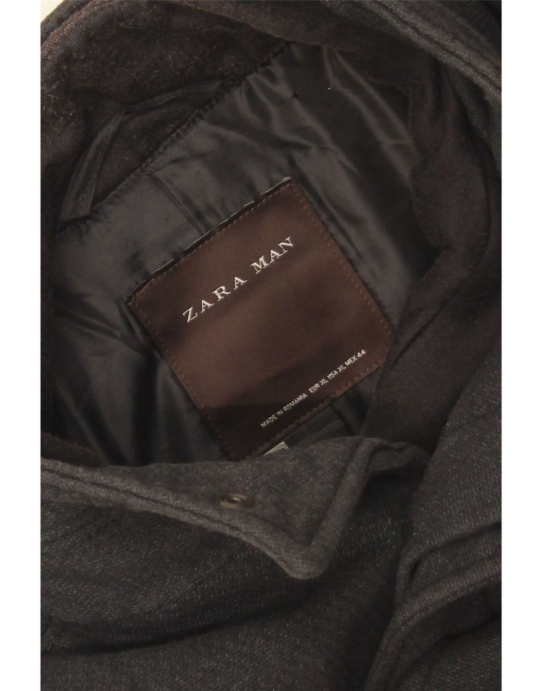 Zara Herrenmantel UK 42 XL Grau Polyester