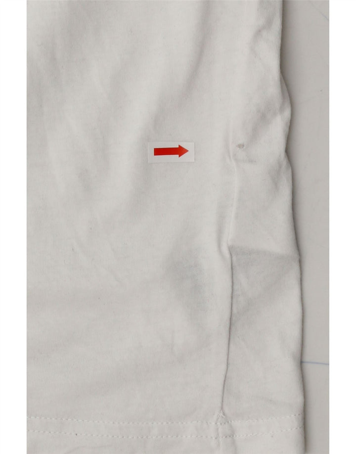 PUMA Womens Graphic T-Shirt Top UK 14 Medium White Cotton Vintage Puma and Second-Hand Puma from Messina Hembry 