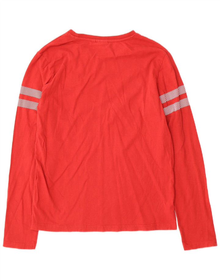 Ellesse Jungen-Top, langärmelig, 13–14 Jahre, rot gestreift, Baumwolle