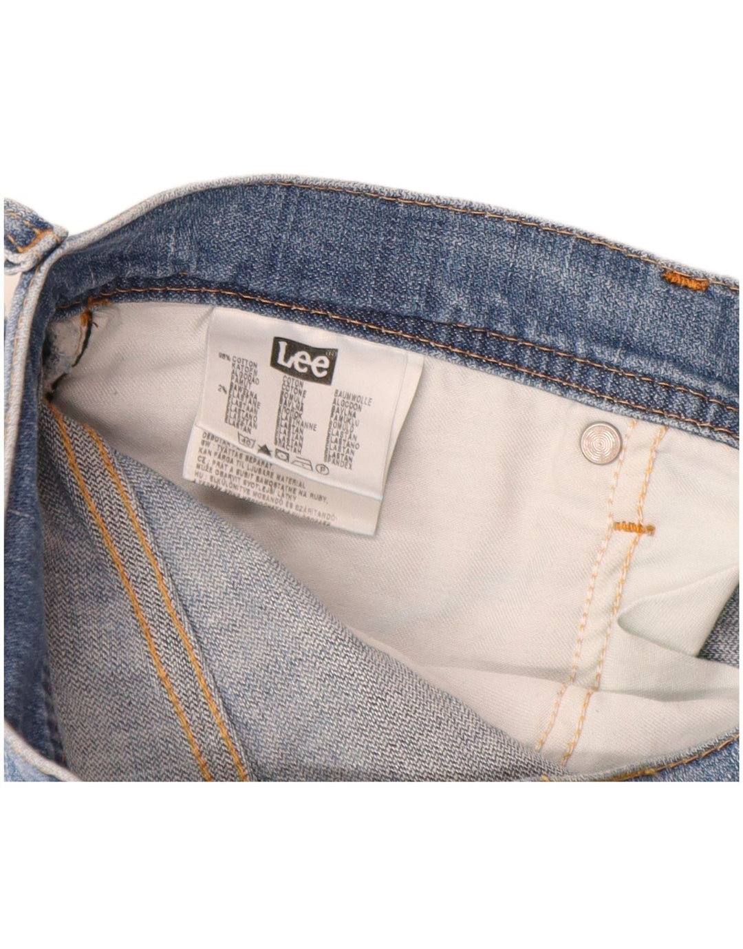 Lee Herren Brooklyn Straight Jeans W34 L34 Blaue Baumwolle