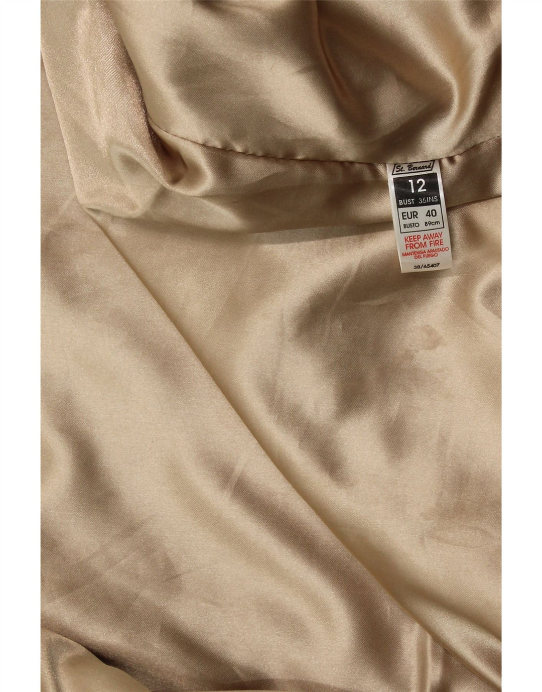 St. Bernard Damen Lederjacke UK 12 Medium Beige Leder