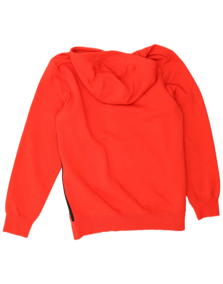 Adidas Herren-Kapuzenpullover mit Reißverschluss, mittelrote Baumwolle