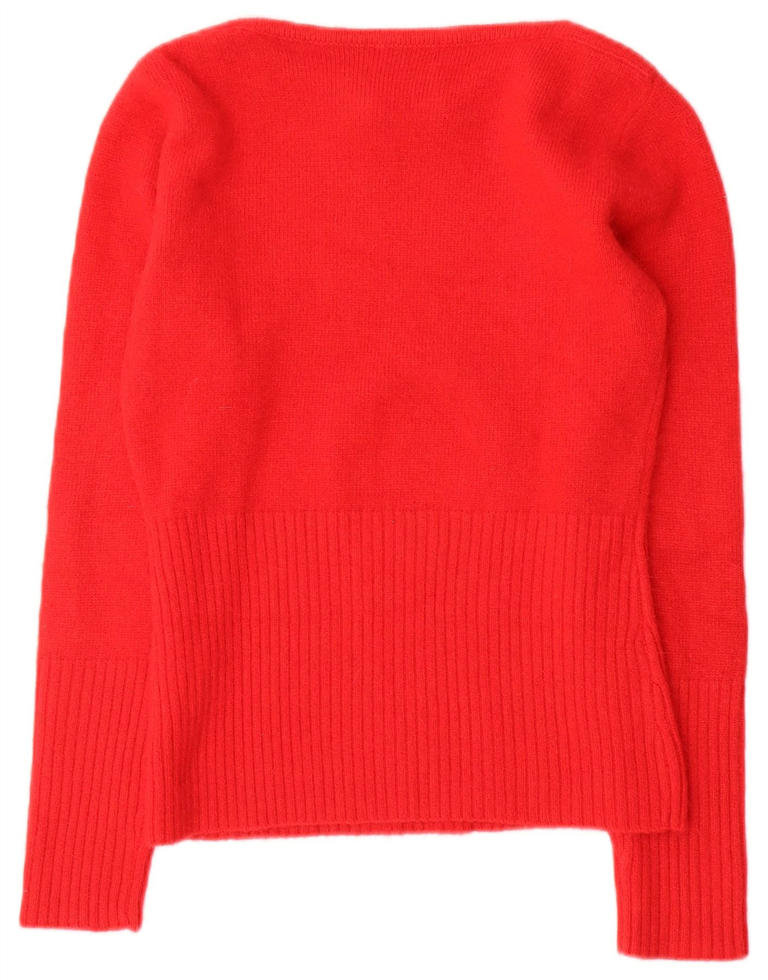 Moda Piu Damen-Pullover mit U-Boot-Ausschnitt, IT 41, mittelrote Wolle