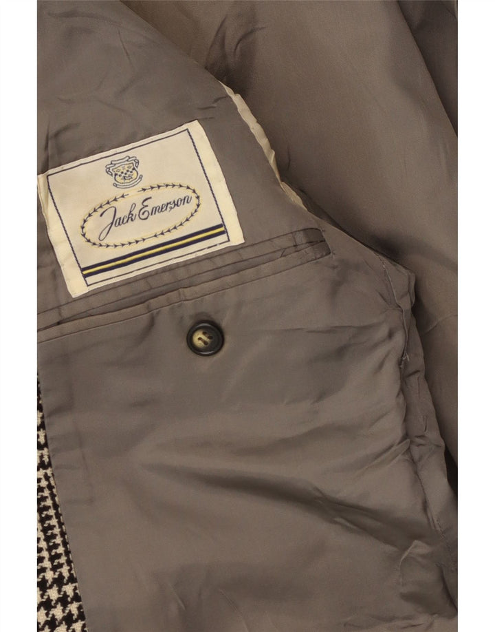 Jack Emerson Herren-Blazer mit 2 Knöpfen, Gr. 36, Größe S, Schwarz, Hahnentrittmuster