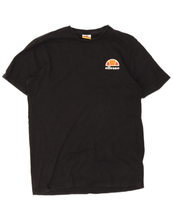 Ellesse Herren T-Shirt Top Medium Schwarz Baumwolle