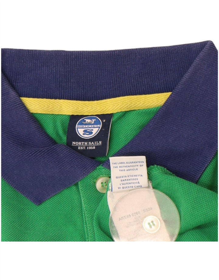 North Sails Herren Rugby-Poloshirt, große grüne Baumwolle
