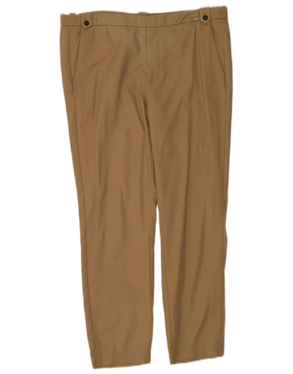 Zara Damen Slim Chino-Hose EU 40 Medium W30 L27 Beige Baumwolle
