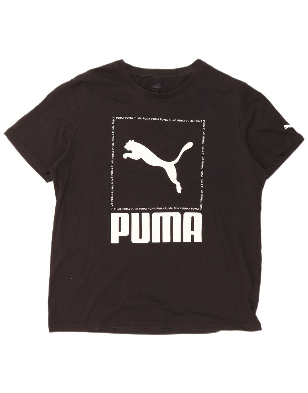 PUMA Herren Graphic T-Shirt Top Large Schwarz Baumwolle