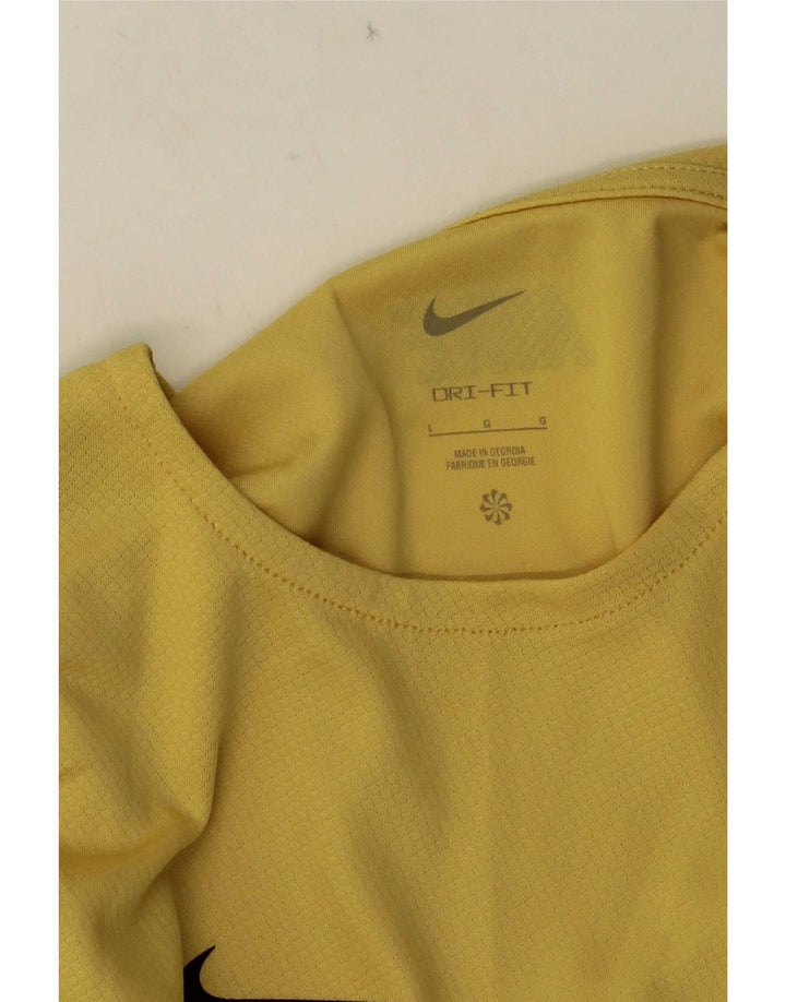 Nike Herren Dri Fit T-Shirt Top Large Gelb