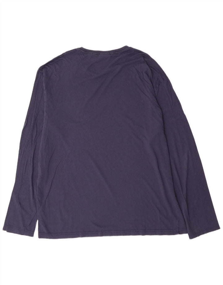 Gant Herren-Top, langärmelig, 3XL, Marineblau, Baumwolle