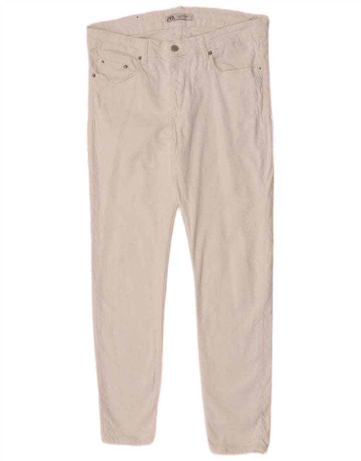Zara Herren Slim Jeans EU 46 XL W36 L30 Weiß