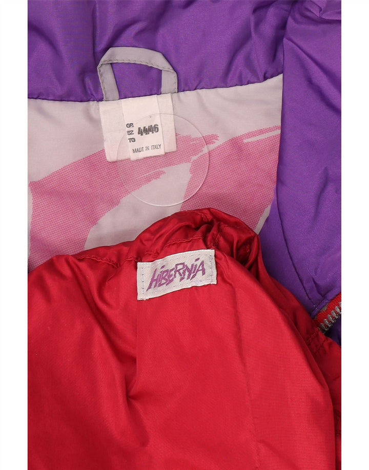 Vintage Damen Übergroße Skijacke IT 44/46 Mittelroter Farbblock