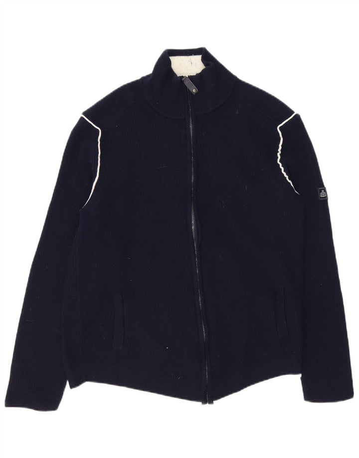 Armata Di Mare Herren-Strickjacke IT 52 Große marineblaue Wolle