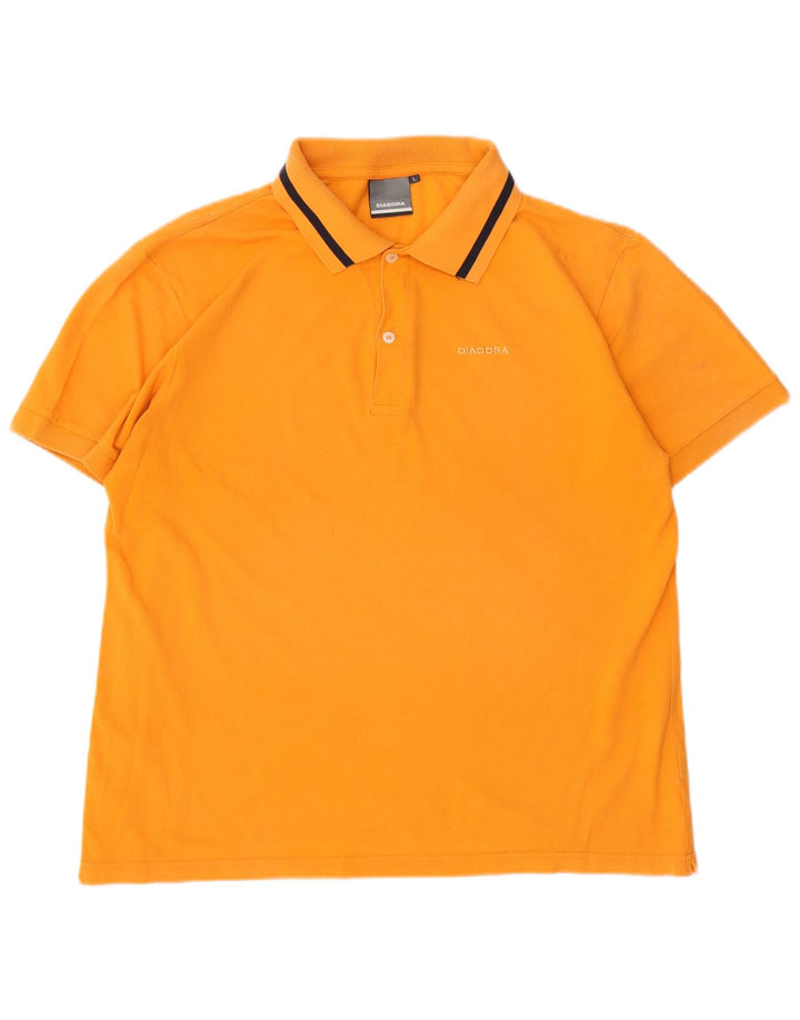 DIADORA Herren-Poloshirt, große Baumwolle, Orange