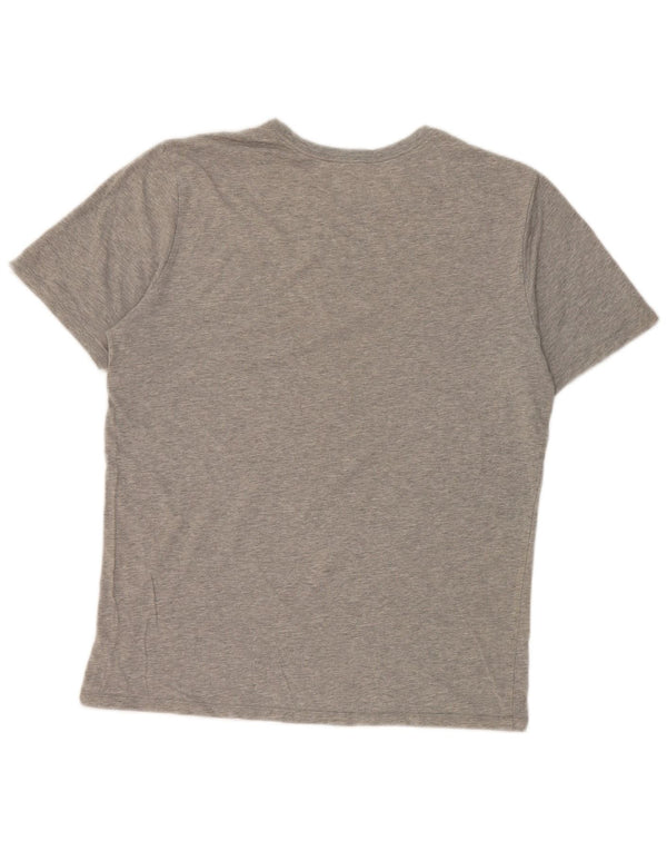 Nike Herren Air Max Graphic T-Shirt-Oberteil aus mittelgrauer Baumwolle