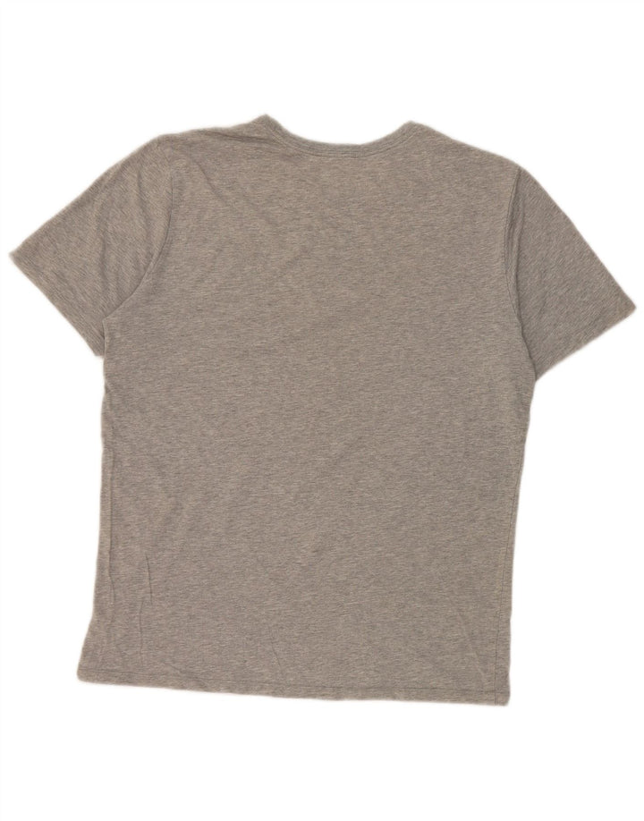 Nike Herren Air Max Graphic T-Shirt-Oberteil aus mittelgrauer Baumwolle