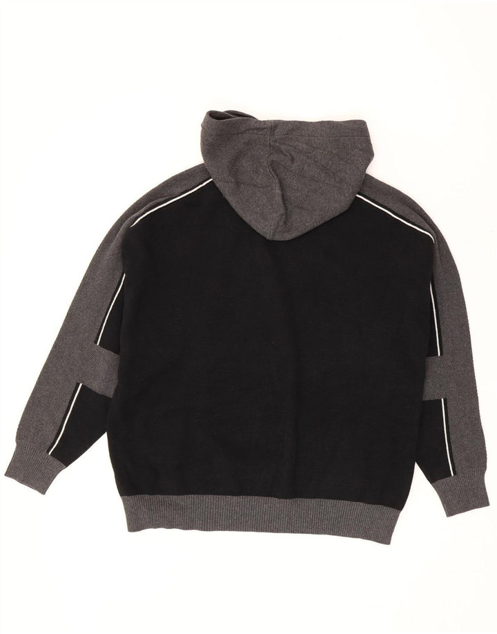 Zara Herren-Pullover mit Kapuze, XL, Schwarz, Farbblock