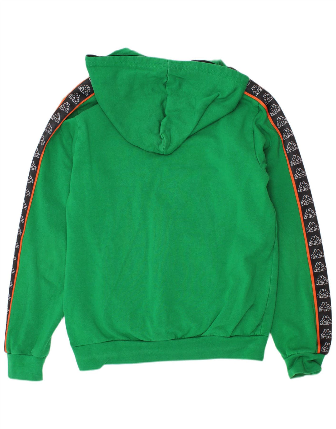 KAPPA Jungen-Pullover mit grafischem Kapuzenpullover, 9–10 Jahre, grüne Farbblock-Baumwolle