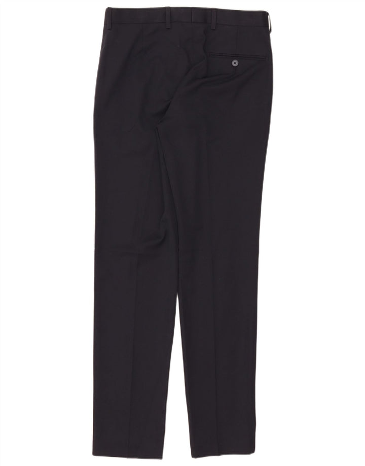 Marks & Spencer Herren Skinny Anzughose W30 L31 Marineblaues Polyester