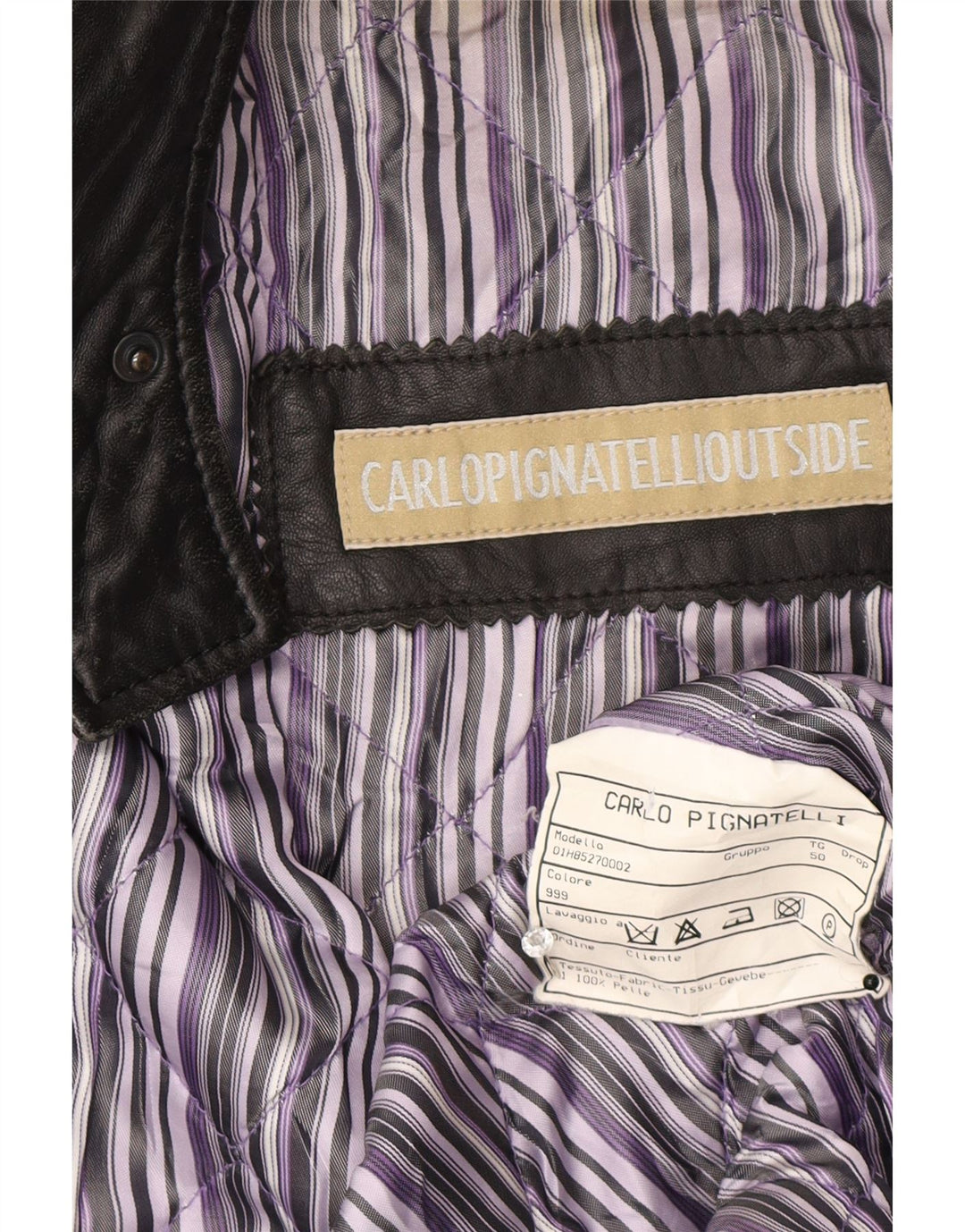 Carlo Pignatelli Herren Lederjacke IT 50 Großes schwarzes Leder